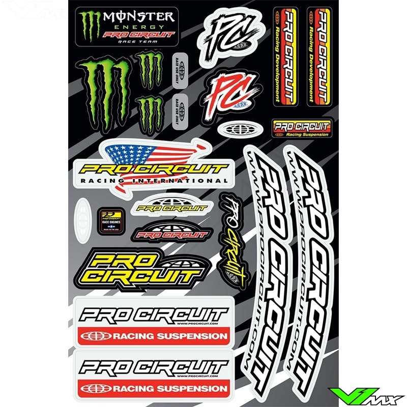 Pro Circuit 2015 Team Motocross MX Bike Decal Sticker Sheet