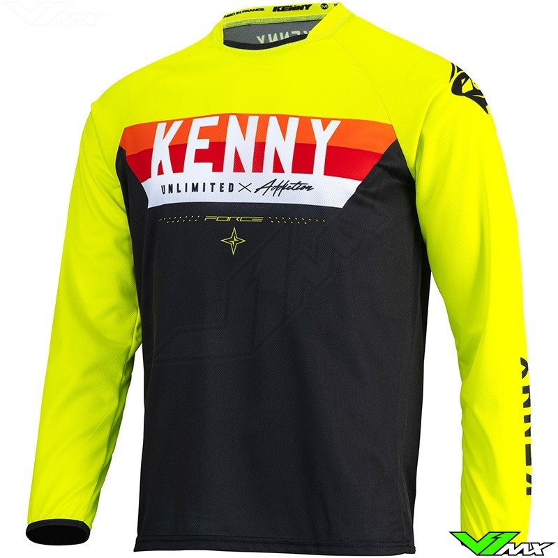 Kenny Track Force 2022 Cross shirt - Fluo Geel