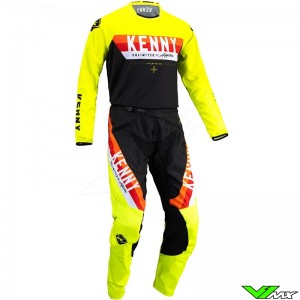 Kenny Track Force 2022 Motocross Gear Combo - Fluo Yellow