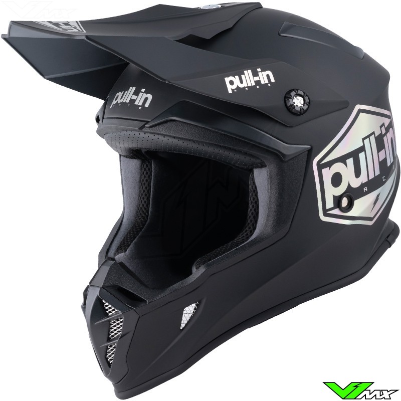 Pull In Solid Motocross Helmet - Black