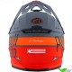 Pull In Master Youth Motocross Helmet - Grey / Orange / Red