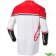 Alpinestars Racer Flagship 2022 Motocross Jersey - White / Fluo Red