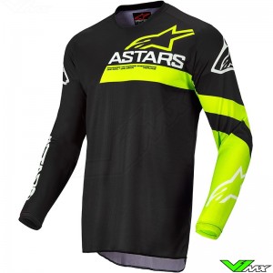 Alpinestars Fluid Chaser 2022 Motocross Jersey - Black / Fluo Yellow (M)