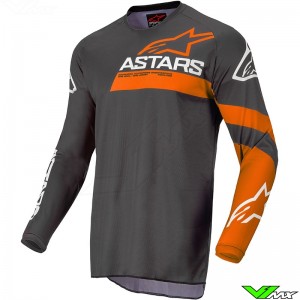 Alpinestars Fluid Chaser 2022 Motocross Jersey - Anthracite / Coral (S)