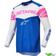 Alpinestars Fluid Tripple 2022 Cross shirt - Blauw / Fluo Roze / Wit (XL)