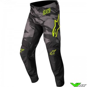 Alpinestars Racer Tactical 2022 Kinder Crossbroek - Zwart / Fluo Geel / Camo