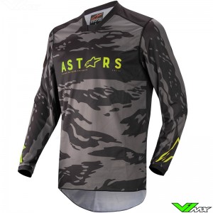 Alpinestars Racer Tactical 2022 Youth Motocross Jersey - Fluo Yellow / Camo (L/XL)