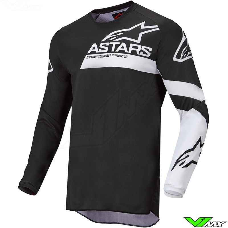 Alpinestars Racer Chaser 2022 Youth Motocross Jersey - Black / White (M/L/XL)