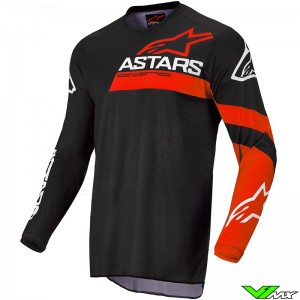Alpinestars Racer Chaser 2022 Youth Motocross Jersey - Black / Bright Red