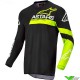 Alpinestars Racer Chaser 2022 Kinder Cross shirt - Zwart / Fluo Geel (XL)