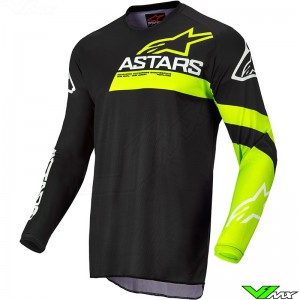Alpinestars Racer Chaser 2022 Kinder Cross shirt - Zwart / Fluo Geel