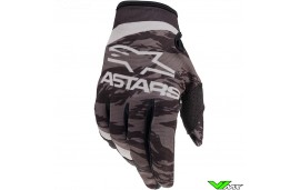 Alpinestars Radar 2022 Youth Motocross Gloves - Black / Grey / Camo (M)