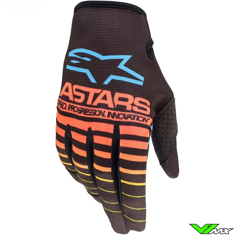 Alpinestars Radar 2022 Motocross Gloves - Fluo Yellow / Coral