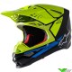 Alpinestars Supertech S-M8 Factory Crosshelm - Zwart / Fluo Geel / Fluo Blauw