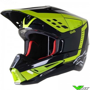 Alpinestars S-M5 Beam Crosshelm - Zwart / Antraciet / Fluo Geel