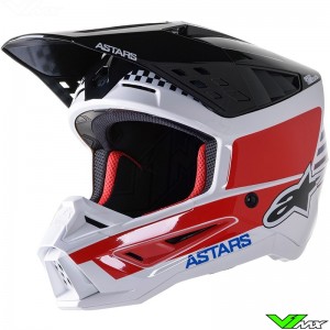 Alpinestars S-M5 Speed Motocross Helmet - White / Blue / Red