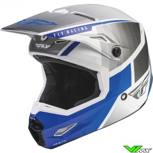 Fly Racing Kinetic Drift Youth Motocross Helmet - Charcoal / Blue / White