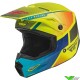 Fly Racing Kinetic Drift Youth Motocross Helmet - Fluo Yellow / Blue