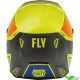 Fly Racing Kinetic Drift Kinder Crosshelm - Fluo Geel / Blauw