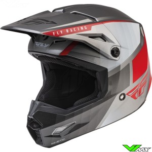 Fly Racing Kinetic Drift Motocross Helmet - Charcoal / Red