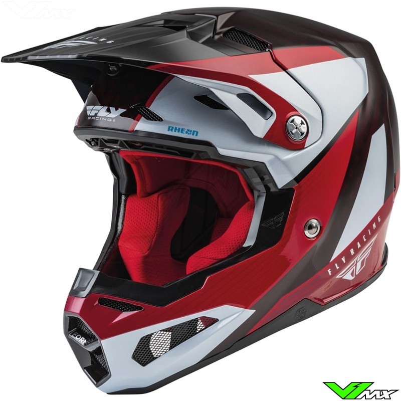 Fly Racing Formula Carbon Prime Crosshelm - Rood