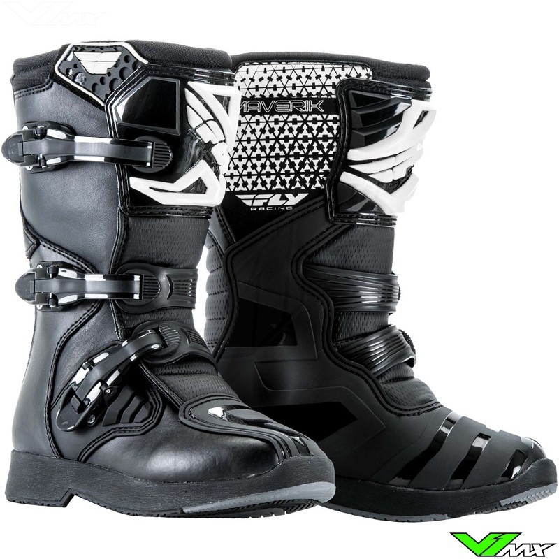 Fly Racing Maverik Youth Motocross Boots - Black