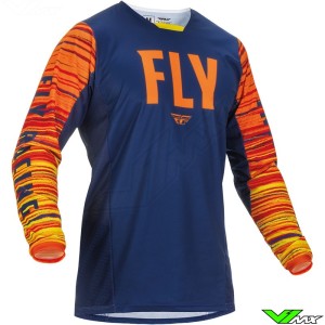 Fly Racing Kinetic Wave 2022 Cross shirt - Navy / Oranje