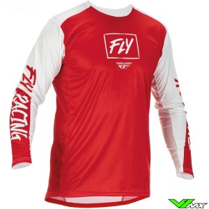 Fly Racing Lite 2022 Cross shirt - Rood / Wit