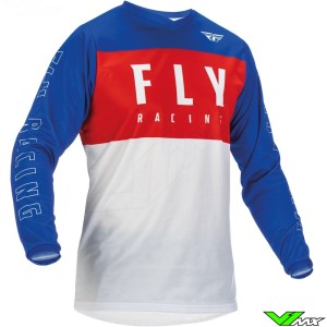 Fly Racing F-16 2022 Youth Motocross Jersey - Red / Blue