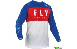 Fly Racing F-16 2022 Youth Motocross Jersey - Red / Blue