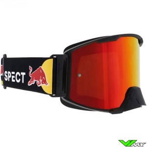 Red Bull Spect Strive Crossbril - Zwart / Rode spiegellens