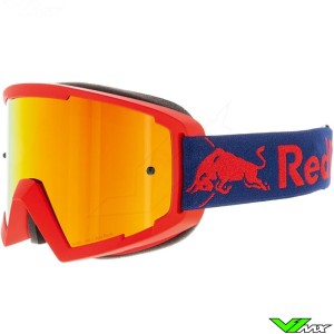 Red Bull Spect Whip Crossbril - Blauw / Rood / Rode spiegellens