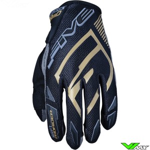 Five MXF ProRider S 2022 Motocross Gloves - Black / Gold