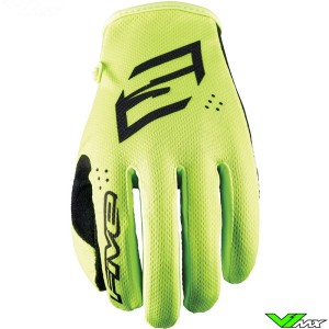 Five MXF4 Motocross Gloves - Fluo Yellow