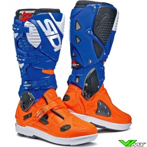 Sidi Crossfire 3 SRS Motocross Boots - Orange / Blue