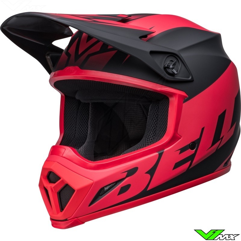 Bell MX-9 Disrupt Motocross Helmet - Red / Black / Matte (M/L)