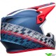 Bell MX-9 Offset Motocross Helmet - Blue / White / Red