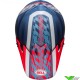 Bell MX-9 Offset Crosshelm - Blauw / Wit / Rood (M/L)