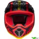 Bell MX-9 Offset Motocross Helmet - Red / Black / Yellow