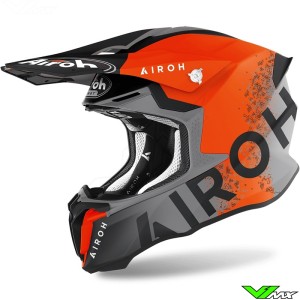 Airoh Twist 2.0 Bit Motocross Helmet - Orange / Grey