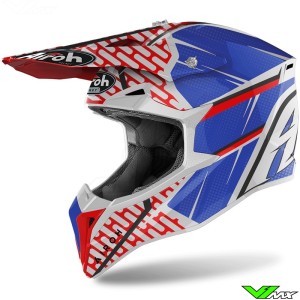 Airoh Wraap Idol Motocross Helmet - Blue / Red