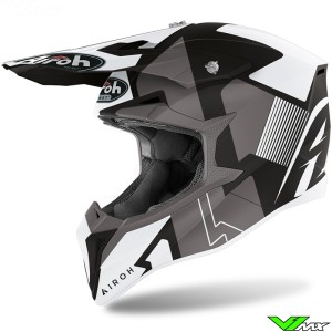 Airoh Wraap Raze Motocross Helmet - Black / White
