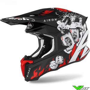 Airoh Twist 2.0 Hell Motocross Helmet - Black / Red
