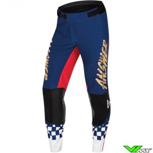Answer Elite Redzone 2022 Motocross Pants - Red / Blue / Gold