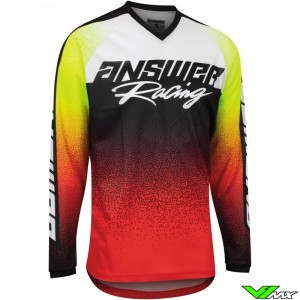 Answer Syncron Prism 2022 Motocross Jersey - Red / Hyper Acid / White