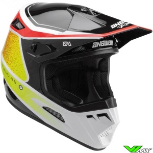 Answer AR1 Vivid Motocross Helmet - Red / Hyper Acid (XS, 52-54cm)