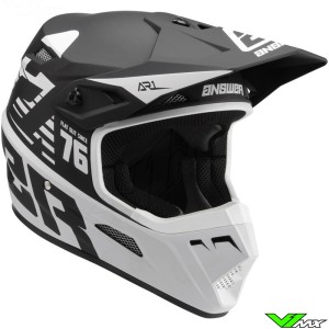 Answer AR1 Bold Youth Motocross Helmet - Black / White