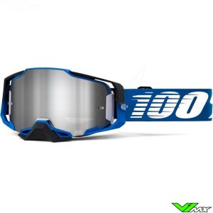 100% Armega Rockchuck Motocross Goggle - Mirror Silver Lens