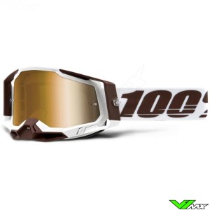 100% Racecraft 2 Snowbird Crossbril - Spiegellens Donker Goud