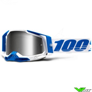 100% Racecraft 2 Isola Crossbril - Spiegellens Zilver